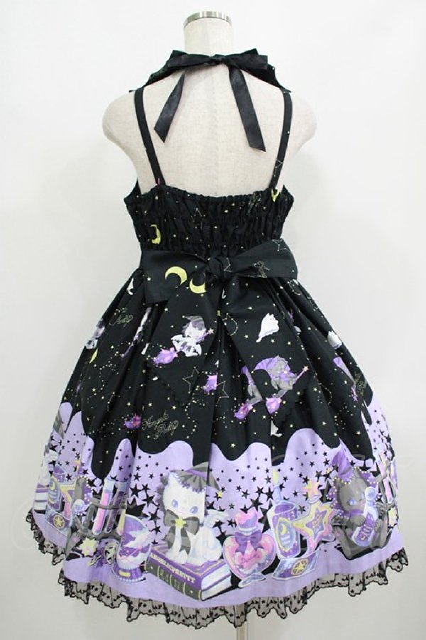 画像3: Angelic Pretty / Magical Milk Catsジャンパースカート Free ブラック H-25-08-20-002-AP-OP-NS-ZH (3)