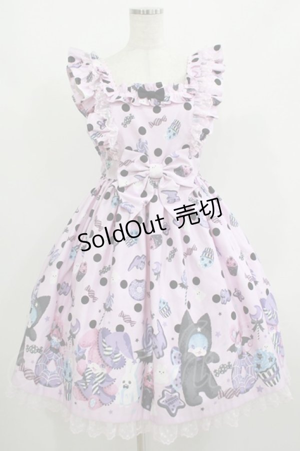 画像1: Angelic Pretty / Happy Treat Partyジャンパースカート Free ピンク H-25-08-20-016-AP-OP-NS-ZH (1)