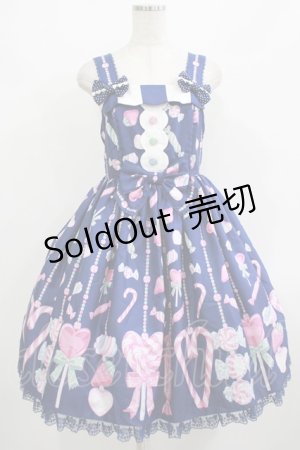 画像: Angelic Pretty / Candy Ornamentジャンパースカート Free ネイビー H-25-08-20-017-AP-OP-NS-ZH