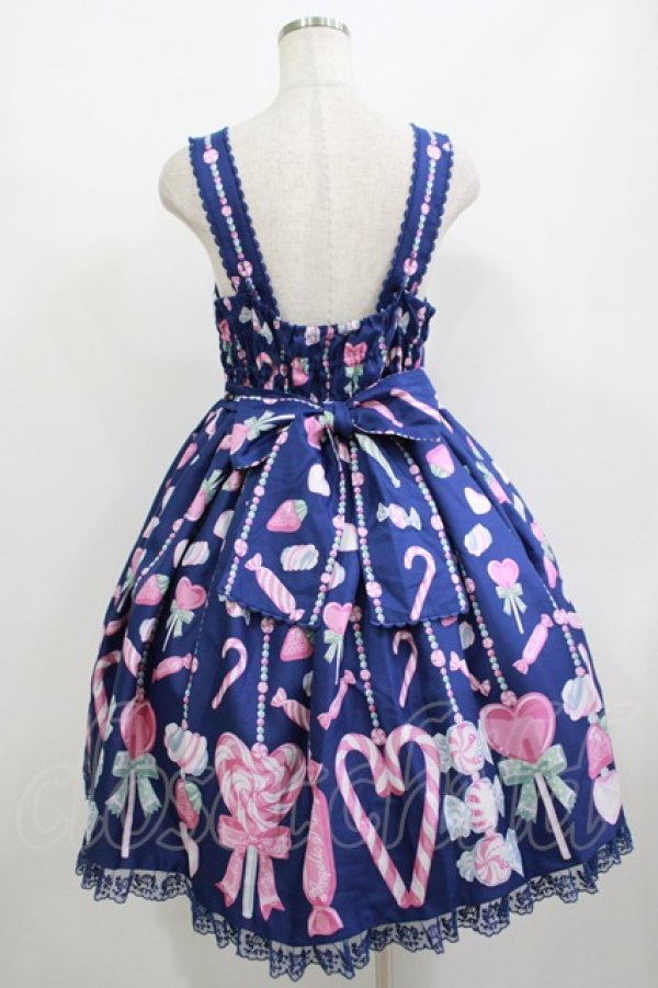 画像3: Angelic Pretty / Candy Ornamentジャンパースカート Free ネイビー H-25-08-20-017-AP-OP-NS-ZH (3)
