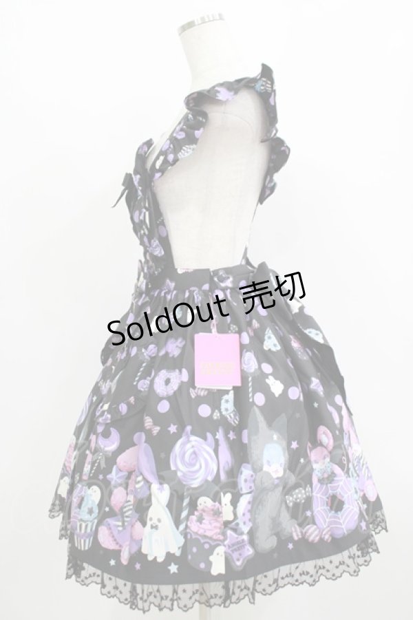 2点セット angelic pretty ミルクシェイク 黒ドット スカート Angelic Pretty / Happy Treat Party Cafeスカート Free