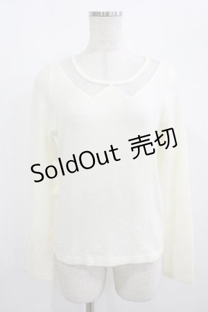 画像: LIZ LISA / チュール切替ニット Free 白 H-25-08-20-022-LO-TO-NS-ZH