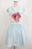 画像1: TRALALA byLIZ LISA / セーラーノースリーブワンピース Free オフ/サックス H-25-08-21-039-LO-OP-NS-ZH (1)