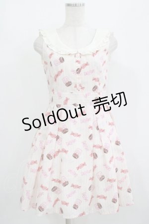 画像: Ank Rouge / ストライプ×キャンディー柄ワンピース M ピンク H-25-08-21-044-CA-OP-NS-ZH