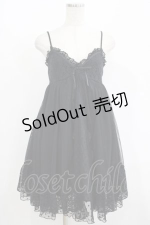 画像: axes femme POETIQUE / レーシーキャミワンピース M ブラック H-25-08-21-045-AX-OP-NS-ZH