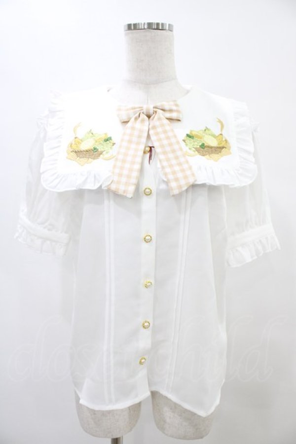 画像1: Amavel / Fruits Panierブラウス Free オフ/イエロー H-25-08-21-1042-CA-BL-NS-ZH (1)
