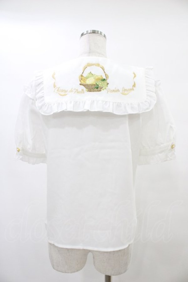 画像2: Amavel / Fruits Panierブラウス Free オフ/イエロー H-25-08-21-1042-CA-BL-NS-ZH (2)