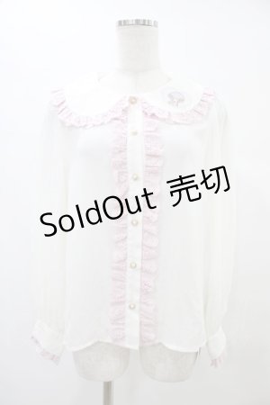 画像: Ank Rouge / マイスウィートピアノコラボブラウス M オフ H-25-08-21-1045-CA-BL-NS-ZH