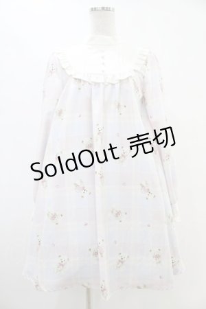 画像: Ank Rouge / パステルBearヨーク切替ワンピース Free ピンク/サックス H-25-08-21-1005-CA-OP-NS-ZH