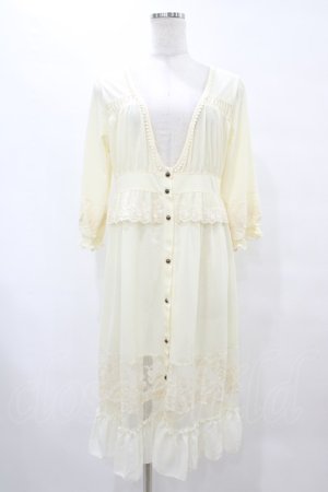 画像: axes femme / 透けレースロングカーディガン M 生成り H-25-08-21-1055-AX-TO-NS-ZH
