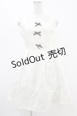 画像: Ank Rouge / テディベアリボンワンピース M アイボリー H-25-08-21-1012-CA-OP-NS-ZH
