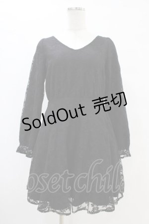 画像: Ank Rouge / レースワンピース M ブラック H-25-08-21-1002-CA-OP-NS-ZH
