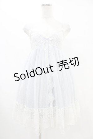 画像: axes femme POETIQUE / レーシーキャミワンピース M サックス H-25-08-21-1023-AX-OP-NS-ZH