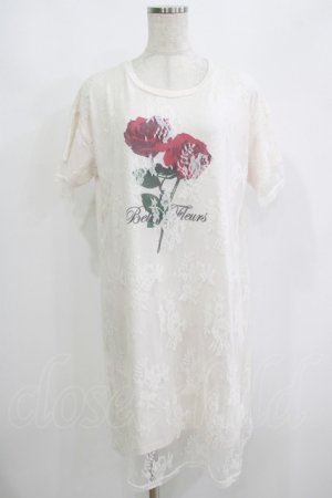 画像: Ank Rouge / ローズプリントレースワンピース M ピンク H-25-08-21-056-CA-OP-NS-ZH