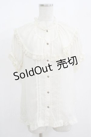画像: axes femme / ビッグフリルフェミニンブラウス M 生成り H-25-08-21-066-AX-BL-NS-ZH