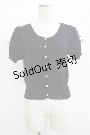 画像: Ank Rouge / メニーリボンカーディガン M ブラック H-25-08-21-073-CA-TO-NS-ZH