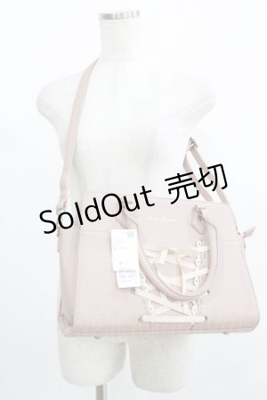 画像: axes femme / レースアップ2Wayバッグ  アワピンク H-25-08-21-078-AX-BG-NS-ZH