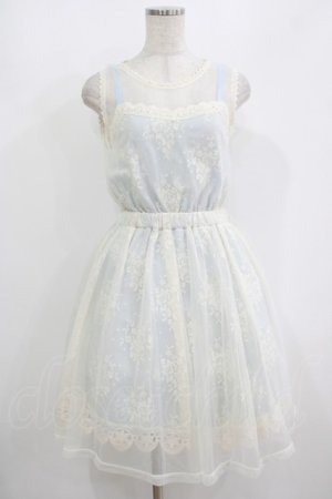 画像: axes femme POETIQUE / レーシーミルフィーユワンピース M サックス H-25-08-21-013-AX-OP-NS-ZH