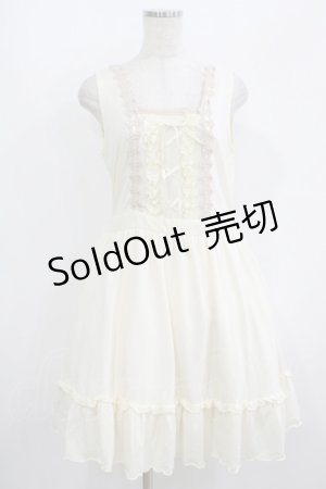 画像: axes femme / レースアップカットワンピース M 生成り H-25-08-21-016-AX-OP-NS-ZH