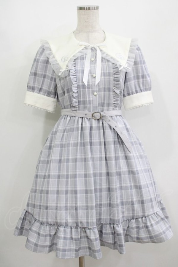 画像1: DearMyLove / シナモロールコラボ シナモロール学園ワンピース M サックス H-25-08-21-022-EL-OP-NS-ZH (1)