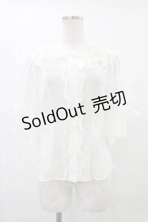画像: BABY,THE STARS SHINE BRIGHT / シフォン5分袖ブラウス Free オフ H-25-08-22-037-BA-BL-NS-ZH