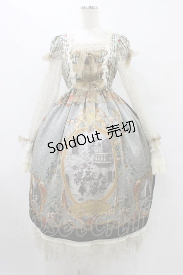 画像1: BABY,THE STARS SHINE BRIGHT / Julietのためのソネット〜Romantic Irony入りの恋薬〜柄ワンピース Free ブラック H-25-08-22-038-BA-OP-NS-ZH (1)