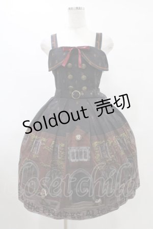 画像: ALICE and the PIRATES / 黄昏ギムナジウムと7つの不思議柄ジャンパースカートI Free ブラック H-25-08-22-044-PA-OP-NS-ZH