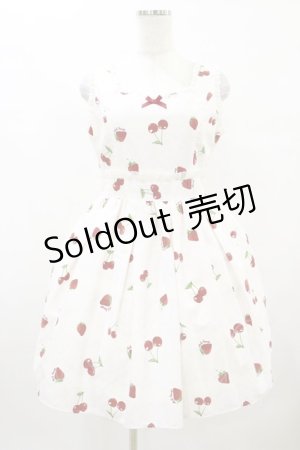 画像: Ank Rouge / LacyCherryberryウエスト切替ジャンパースカート M オフ H-25-08-22-1007-CA-OP-NS-ZH