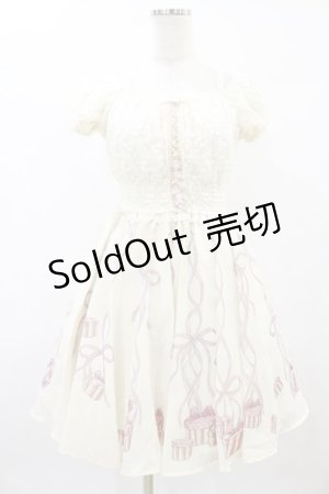 画像: Secret Honey / プレゼントリボンワンピース  アイボリー H-25-08-22-1013-CA-OP-NS-ZH