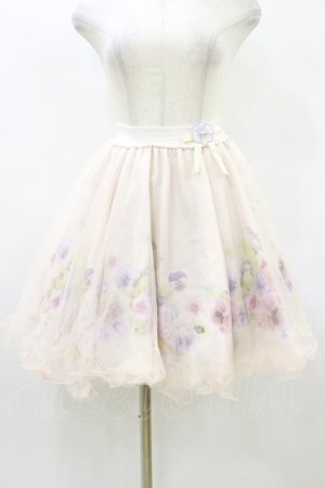 画像: axes femme POETIQUE / パンジー柄スカート M ピンク H-25-08-22-1028-AX-SK-NS-ZH