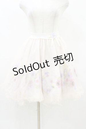 画像: axes femme POETIQUE / パンジー柄スカート M ピンク H-25-08-22-1028-AX-SK-NS-ZH