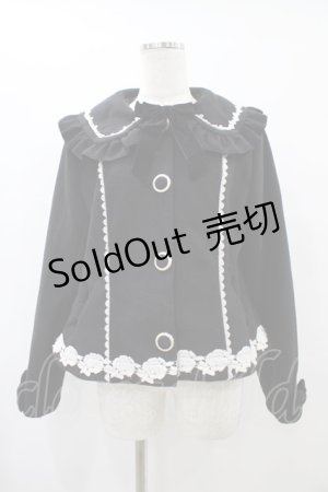 画像: axes femme kawaii / ガーリーリボンショートコート M ブラック H-25-08-22-065-AX-CO-NS-ZH