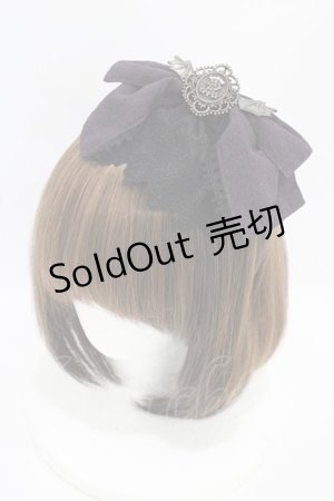 画像: ALICE and the PIRATES / 悪魔猫と終末の砂時計柄リボンカチューシャ  パープル H-25-08-22-009-PA-AC-NS-ZH