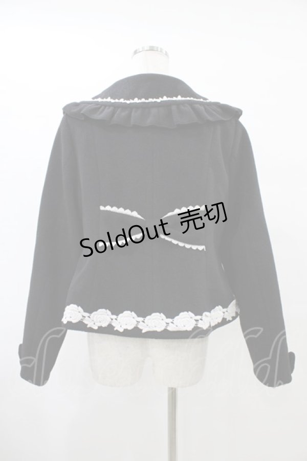 画像2: axes femme kawaii / ガーリーリボンショートコート M ブラック H-25-08-22-065-AX-CO-NS-ZH (2)
