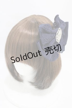 画像: ALICE and the PIRATES / ロージアエンプレスリボンバレッタ  ネイビー H-25-08-22-015-PA-AC-NS-ZH