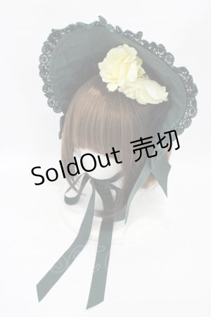 画像: ALICE and the PIRATES / The END of immortal EDEN柄ボンネット  グリーン H-25-08-22-003-PA-AC-NS-ZH