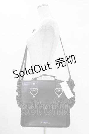 画像: DearMyLove / ときめきハートフリルショルダー痛バッグ  ブラック H-25-08-22-026-EL-BG-NS-ZH