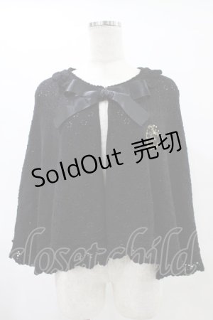 画像: BABY,THE STARS SHINE BRIGHT / BABYお花透かしケープ Free ブラック H-25-08-22-031-BA-TO-NS-ZH