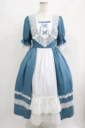 画像: Chalmiere / シュエットワンピース M ブルー H-25-08-23-003-PU-OP-NS-ZH