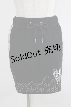 画像: Jamie エーエヌケー / ロゴ台形カットスカート M ブラック H-25-08-23-025-LO-SK-NS-ZH