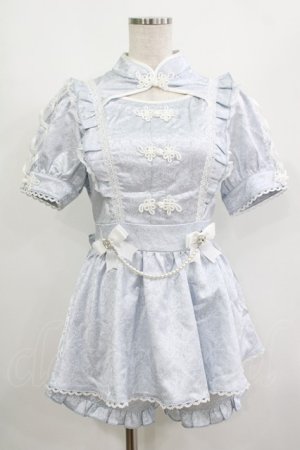 画像: NoGenki / チャイナ風ワンピースセットアップ M サックス H-25-08-23-031-PU-OP-NS-ZH