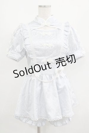 画像: NoGenki / チャイナ風ワンピースセットアップ M サックス H-25-08-23-031-PU-OP-NS-ZH