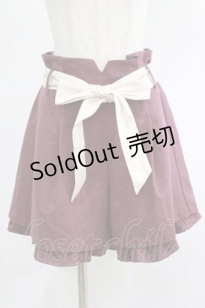 画像: axes femme / タック入りフレアキュロット M パープル H-25-08-23-033-AX-PA-NS-ZH