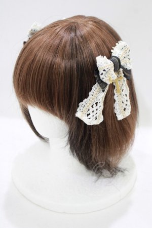画像: BABY,THE STARS SHINE BRIGHT / Maria de la Croixリボンコーム  オフ/ブラック H-25-08-23-062-BA-AC-NS-ZH