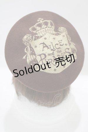 画像: ALICE and the PIRATES / A/Pクラウンプリントベレー  ブラウン H-25-08-23-069-PA-AC-NS-ZH