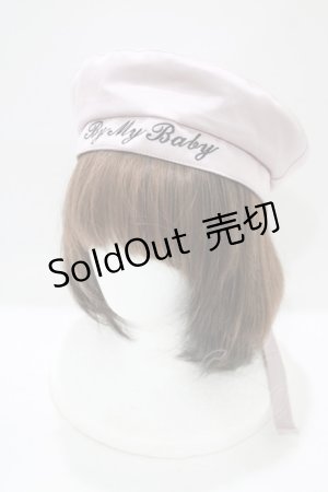 画像: Ank Rouge / メッセージ刺繍ベレー  ピンク H-25-08-23-073-CA-AC-NS-ZH