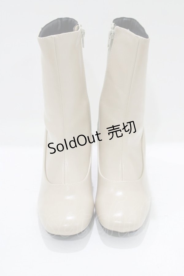 画像1: F&A / 【晴雨兼用】スクエアトゥレインブーツ M IVORY H-25-08-23-079-LO-SH-NS-ZH (1)