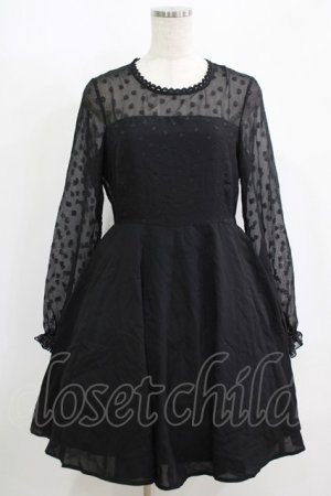 画像: an another angelus / ハートドットワンピース Free ブラック H-25-08-23-012-CA-OP-NS-ZH