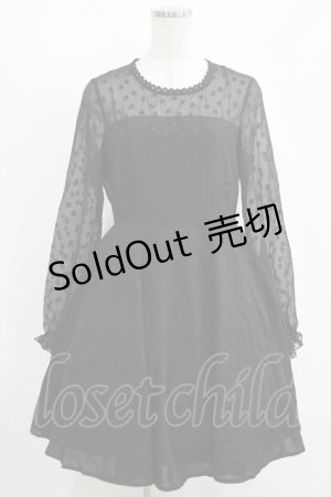 画像: an another angelus / ハートドットワンピース Free ブラック H-25-08-23-012-CA-OP-NS-ZH