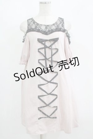 画像: Ank Rouge / 肩あきカットワンピース M ピンク H-25-08-23-014-CA-OP-NS-ZH